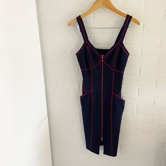 Joseph Ribkoff Bodycon dress Bustier Corset Empire waist Babydoll Blokecore sz 6 - Picture 11 of 13